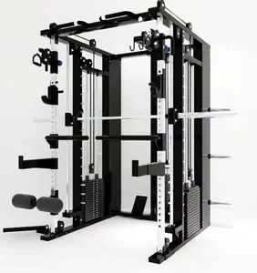 Commerciële Gym Apparatuur Krachttraining Verstelbare Poelie Poot Pers Smith Squat Machine