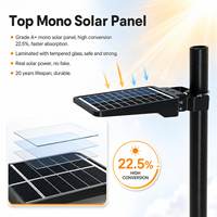 Éclairage solaire tout-en-un pour rue, 150LM/W, LED haute luminosité 3000K 4000K 6000K, extérieur IP65, garantie 3 ans pour routes et parkings