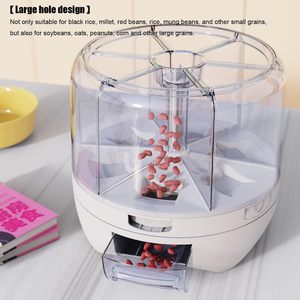 Contenedores de Almacenamiento de Alimentos Secos de Plástico Transparente, Ecológicos, a Prueba de Polvo, Modernos, con 6 Compartimentos, Rotación de 360 Grados, para Cocina - Product Image 2