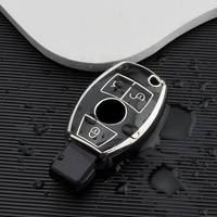 Porte-clés de voiture en TPU pour Mercedes, 100 pièces, étui en forme de clé pour Benz W203, W204, W211, CLK, C180, E200, AMG, classe C, E, S
