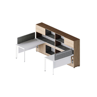 Bureau de travail multi-utilisateurs pour 6 personnes avec ordinateur, mobilier pour ordinateur portable, table de séparation de bureau pour équipes