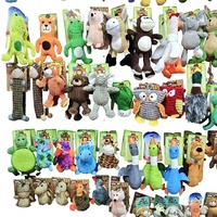 Jouets à mâcher en peluche résistants aux morsures pour chats et chiens - Peluches de style Teddy - Poupées en peluche de dessin animé - Éléphant - Canard - Lapin