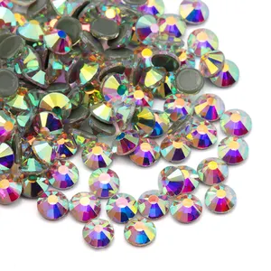 Ropa proveedores de accesorios Ss20 diseño de diamantes de imitación Ss12 AB plano piedras de vidrio para arte de uñas