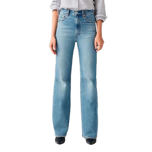 Série Haut de Gamme Printemps/Été Bleu Glacé, 100% Coton Turc Lavé, Respirant, Coupe Ample, Taille Haute, Longueur Intégrale, Jambe Large - Product Image 1