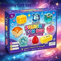 Großhandel 8-in-1 Squishy Fun Box TPR Weiche Quetschspielzeuge in Lebensmittelform zur Stresslinderung Sensorisches Fidget-Spielzeug für Kinder und Erwachsene Partygeschenk