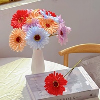 Bunga Gerbera Daisy Buatan dari Kain Poliester, Cetakan Injeksi, Grosir, Dekorasi Rumah, Pernikahan, Fotografi Luar Ruangan