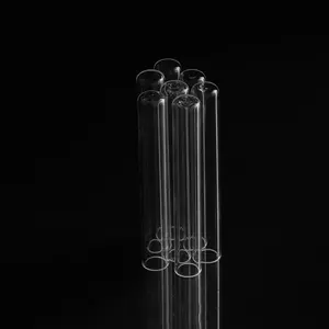 أنبوب زجاجي مخصص من طرف واحد أنبوب كوارتز مغلق أنبوب اختبار كوارتز للمختبر