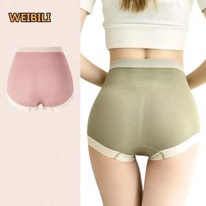 Venta al por mayor Bragas de cintura alta Mujer Grafeno Algodón <span class=keywords><strong>Entrepierna</strong></span> Niñas japonesas Tamaño grande <span class=keywords><strong>Sin</strong></span> rastro Ropa interior - Product Image 4