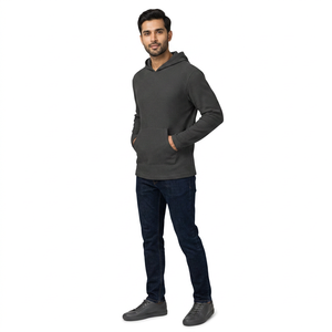 Custom Winter Loose Fit Eco-Friendly Fashion Hoodie Sweatshirt <b>Extra</b> <b>Large</b> Custom Logo <b>Print</b> Unisex Solid Color for Men Women - Product Image 1