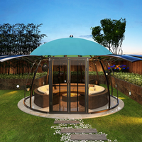Nouveau dôme géodésique de luxe à 360 degrés, hôtel, bar, club, imperméable, anti-UV, PC, glamping, igloo, maison, tente
