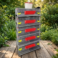Nouvelle cage à cailles commerciale durable avec système d'évacuation automatique du fumier, construction métallique pour la gestion moderne de la volaille en ferme intérieure