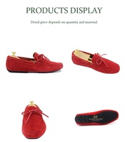 Chaussures bateau confortables en daim rouge pour homme GIOVANINI avec logo personnalisé OEM ODM – Mocassins en cuir OEM pour homme