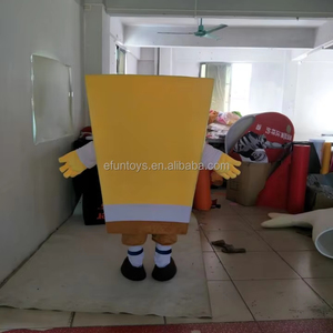 Efun-Costume professionnel de mascotte Bob l'éponge, personnalisé, nouveau <span class=keywords><strong>film</strong></span> de <span class=keywords><strong>dessin</strong></span> <span class=keywords><strong>animé</strong></span>, animal en peluche, à vendre, 1 quantité minimale de commande - Product Image 2