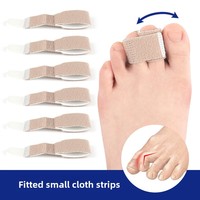 Correcteur d'hallux valgus pour hommes et femmes, utilisation jour/nuit, en nylon confortable, avec bande de tissu pour orteils superposés