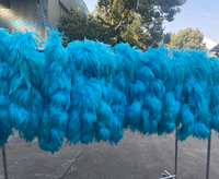 Plume de coq AC9 teintée turquoise pour la fabrication de mouches de pêche, la chapellerie, les accessoires de cheveux, les boucles d'oreilles, les décorations de fête et de maison