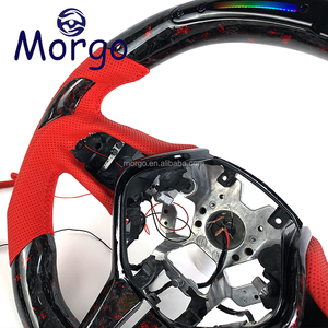 Volante in Fibra di Carbonio Forgiata Personalizzato con LED RPM per <span class=keywords><strong>Infiniti</strong></span> Serie G Q <span class=keywords><strong>FX</strong></span> EX M Q50 Q50L Q60 ESQ Q50s Q50 Red-sport - Product Image 4