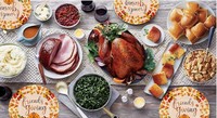 Assiettes en papier de style moderne de 10 pouces feuilles d'automne et conception de feuille d'or rose Friendsgiving et fournitures de décoration de fête de Thanksgiving