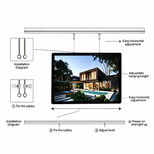 Hanging Window <b>Display</b> Eco-friendly Customizable Color Led Slim Acrylic Crystal Advertising light box - Product Image 1