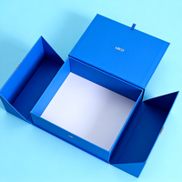 Délicat Flip Top Double-Porte Pliant Boîte Cadeau Bronzage Carton Coeur Bonbons Boîtes De Mariage Fête D'anniversaire Cadeau Emballage Cas