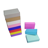 20*14*4cm Kraft Rosa Weiß Schwarz Einweg-Versandbox Matt Laminiert mit Prägung für Unterwäsche Kleidung Versandverpackung