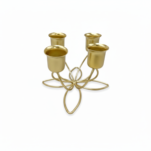 Candelabro de Diseño Moderno de 4 Brazos, Portavelas Metálico de Mesa para Decoración del Hogar, Portavelas Decorativo para Navidad y Bodas - Product Image 1