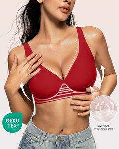 Reggiseno con Supporto in Lattice ad Alta Resilienza, Fascia Antiscivolo, Anti-Appiattimento, Senza Cuciture, Senza Ferretto, Taglie Forti, <span class=keywords><strong>Intimo</strong></span> S-5XL, Ingrosso - Product Image 2