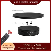 Présentoir rotatif rechargeable 2 en 1 avec grand couvercle de remplacement de 8.66 pouces pour plateau tournant pour la photographie