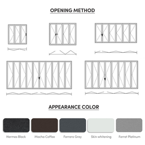 Porte Pieghevoli Verticali Automatiche OUNA Senza Telaio Sistema di Porte in Vetro Pieghevoli Interne in Alluminio per Casa - Product Image 2