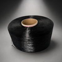 Fil de nylon 66 noir recyclé haute ténacité teint en masse 150d/36f pour tissu de cordon de pneu