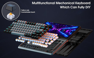 便携式触摸屏显示器13英寸笔记本电脑屏幕扩展器，带静音机械游戏键盘m2固态硬盘TF sd卡读卡器 - Product Image 5