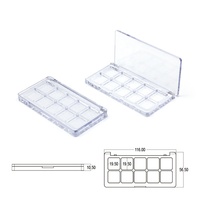 Emballage vide pour maquillage, conteneur vide, longue tenue, 10 teintes, palette de fards à paupières et de rouges à lèvres, OEM, imperméable, 10 en 1, kits de fards à paupières