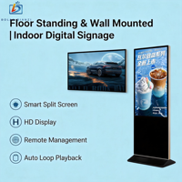 Écran d'affichage numérique LCD vertical de 55 pouces pour les magasins de détail, utilisation en intérieur, sur pied