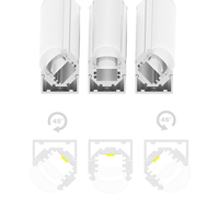 Kit complet de profilés LED en aluminium CMB Plus avec différentes lentilles d'angle de faisceau, embouts et clips pour projets d'éclairage personnalisés