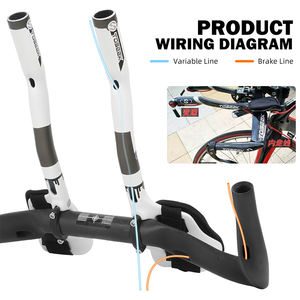 Toseek TTF13 vélo fibre de <span class=keywords><strong>carbone</strong></span> reste guidon <span class=keywords><strong>VTT</strong></span> TT guidon vélo <span class=keywords><strong>carbone</strong></span> poignée barre fin - Product Image 6