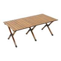 Table de camping pliable et enroulable avec sac de transport, table de pique-nique de grande taille de qualité supérieure pour les activités familiales en plein air