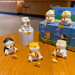 Figura Decorativa de Gato Pescador en Resina, Adorno Artístico para el Hogar, Regalo Original - Product Image 2