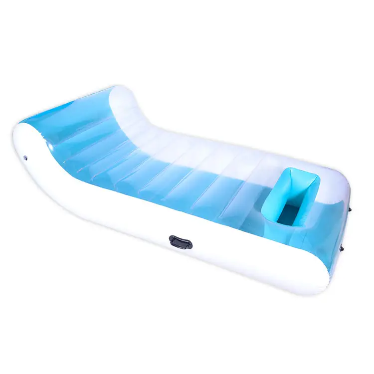 कस्टम घर इनडोर तह झटका अप सोफे तकिया पारदर्शी पीवीसी नीले inflatable लाउंज कुर्सी