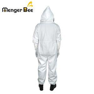 New Professional Cotton Fully Encapsulating Ventilated Beekeeping <b>Suit</b> with Veil Protection for Beekeepers White Color - Product Image 4