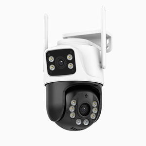 กล้องวงจรปิดไร้สาย <span class=keywords><strong>CCTV</strong></span> Factory Qearim Icsee บันทึกภาพ 4K สำหรับภายนอกอาคาร กล้องรักษาความปลอดภัยอัจฉริยะ 12V สำหรับบ้าน กล้องวงจรปิดแบบเลนส์คู่ 6MP - Product Image 1