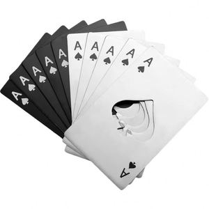 Ouvre-bouteille multifonctionnel créatif en forme de carte à jouer, en acier inoxydable, avec logo personnalisé, pour la maison - Product Image 3