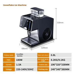 آلة صنع الثلج المنزلية الصغيرة متعددة الوظائف منخفضة الطاقة 180 واط، آلة ثلج محمولة تنتج الثلج على شكل ندف الثلج في 3 دقائق - Product Image 4