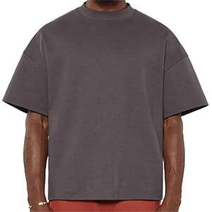 Wholesale Custom Fashion <b>Baggy</b> Drop Shoulder Men Blank T Shirts Premium Organic Cotton Vintage Oversized Heavyweight <b>Tshirt</b> - Product Image 2