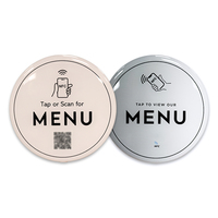 Plaque NFC personnalisée en époxy pour menu de restaurant, carte de table, autocollant pour affichage de menu sur les réseaux sociaux