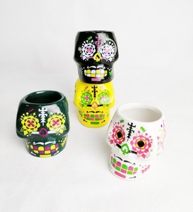 Mini tasses à bière en céramique de 2oz, <span class=keywords><strong>petit</strong></span> <span class=keywords><strong>verre</strong></span> à liqueur, tasse à Cocktail, crâne, <span class=keywords><strong>verre</strong></span> à Shot - Product Image 2
