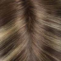 Q6 Style 100% cheveux humains avec cheveux surlignés hommes toupet naturel avant délié cheveux remplacement prothétique pour hommes