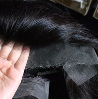 Pelucas de Cabello Humano Virgen Remy al por Mayor, Lisas, con Frente de Encaje Transparente 13x4, Gorra Ajustable, para Mujeres Negras de Vietnam