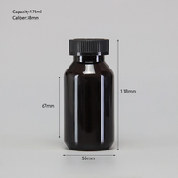 Bouteilles en plastique anti-fuite de 175 ml avec étiquette personnalisée pour le stockage des capsules de vitamines