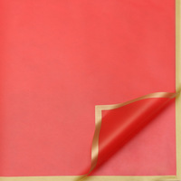 Papier d'emballage floral E-Magic, feuilles de 57 cm x 57 cm, bord doré, texture mate, semi-transparent, imperméable, pour cadeaux et bouquets