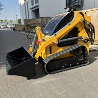 Mini-chargeuse compacte sur chenilles en caoutchouc CE, EURO 5, avec commande par joystick hydraulique, sortie auxiliaire à haut débit, pour travaux de terrassement de jardin