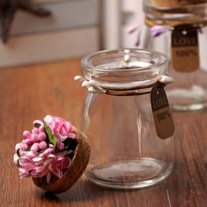 Yüksek kaliteli düğün ziyafet puding cam kavanoz bebek duş Favor cam şeker kutusu - Product Image 4